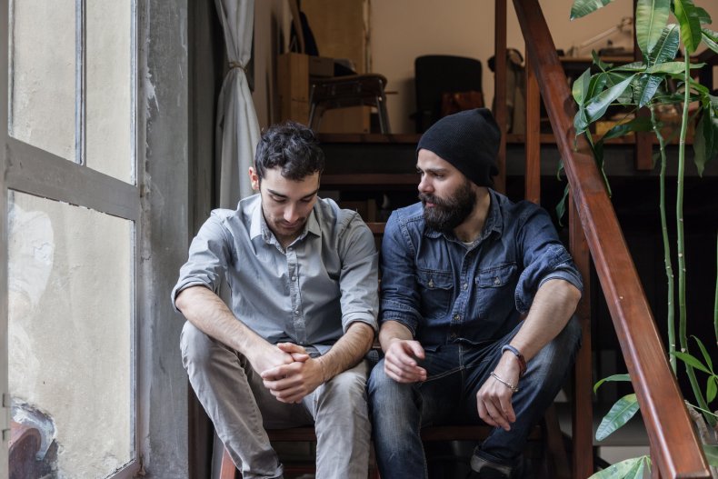 Two male friends