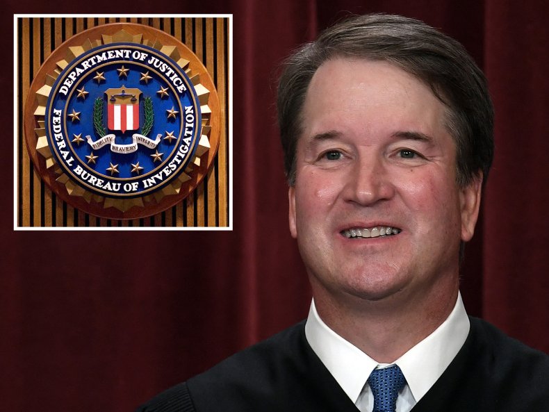 Brett Kavanaugh Pictured with FBI Crest