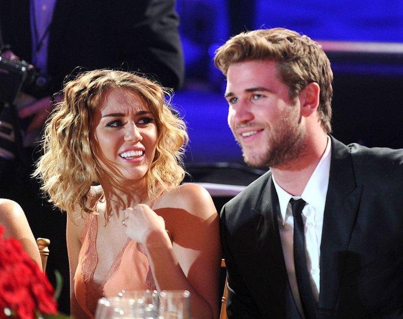 Miley Cyrus and Liam Hemsworth in 2012