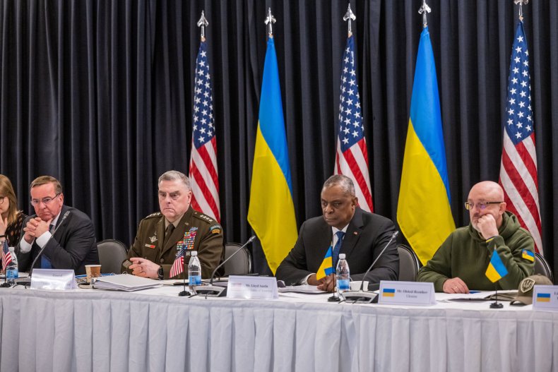 Pistorius, Milley, Austin, Reznikov Ramstein Germany Ukraine