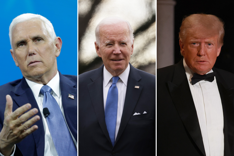 Mike Pence, Joe Biden, Donald Trump