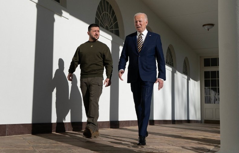 Zelensky Walks With Biden
