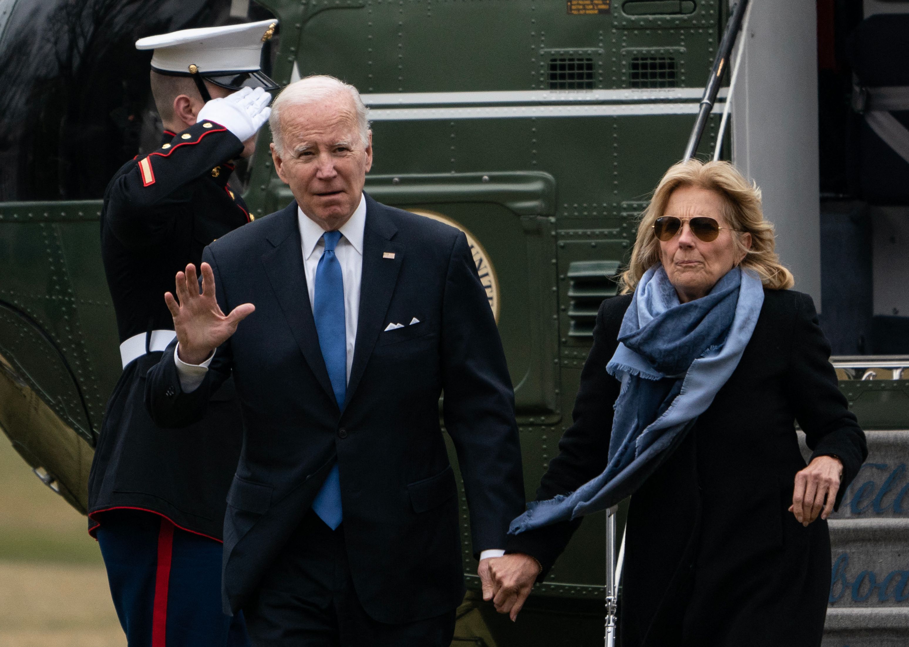 Fact Check Did Joe And Jill Biden Fail To Salute Marine