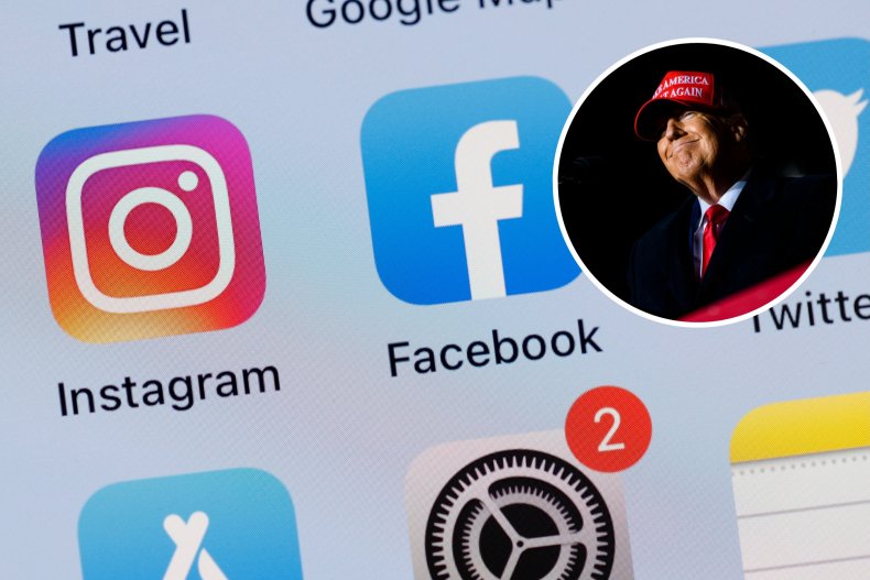 Donald Trump extremism facebook instagram social media