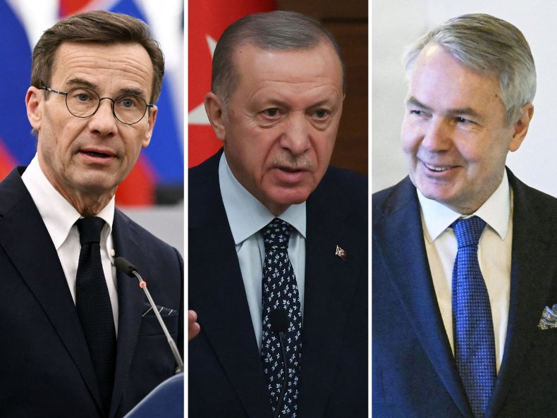 Comp Photo, Kristersson, Erdogan and Haavisto 