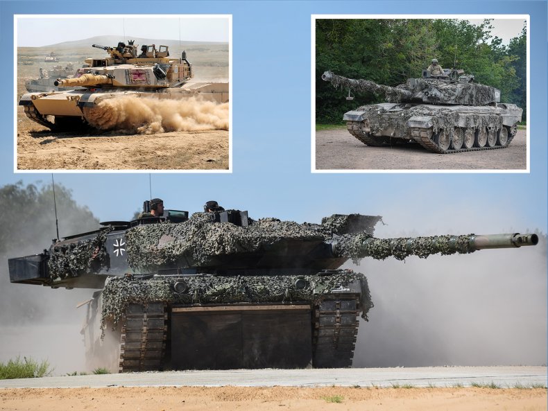 Comp Image, Tanks being Sent to Ukraine