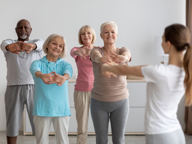 Stock Photo of A Fitness Class
