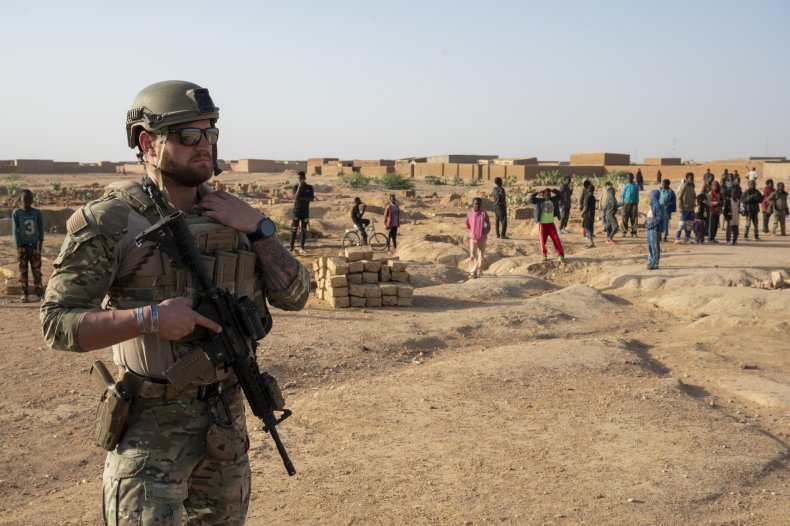 U.S., military, security, patrol, in, Niger, Africa