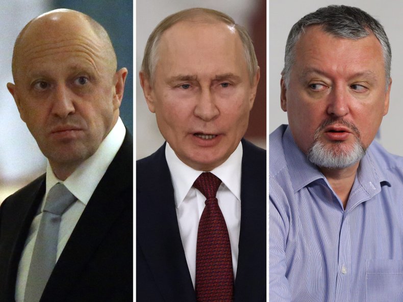Comp Prigozhin, Putin and Igor Girkin