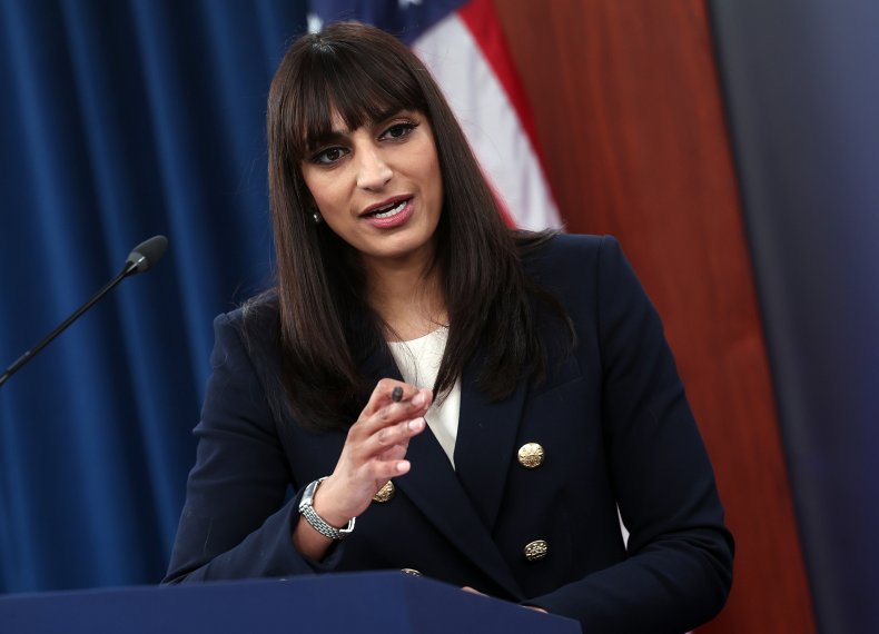 Pentagon deputy spokesperson Sabrina Singh briefs journalists