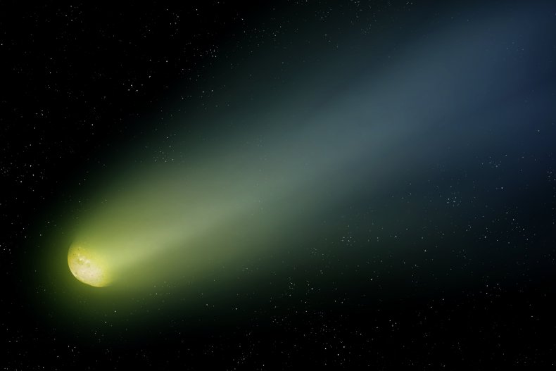A comet in space