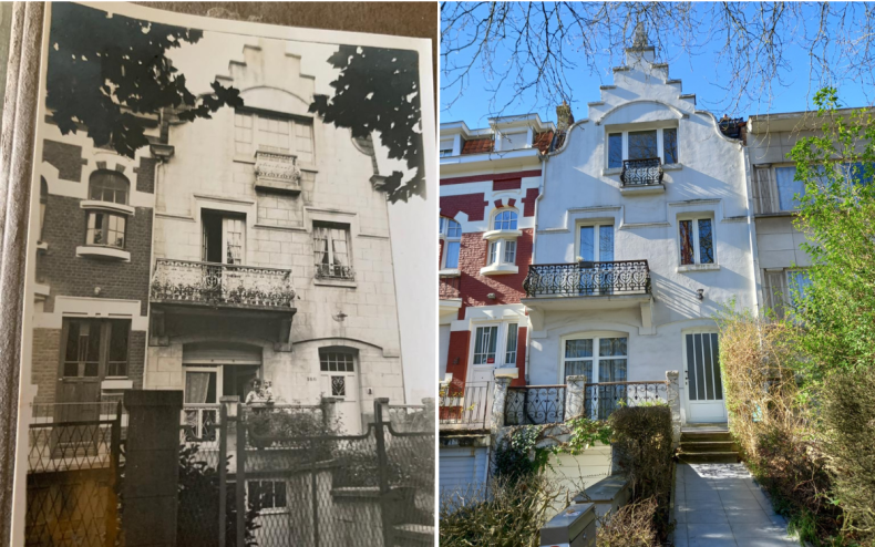 The house in Auderghem, then and now