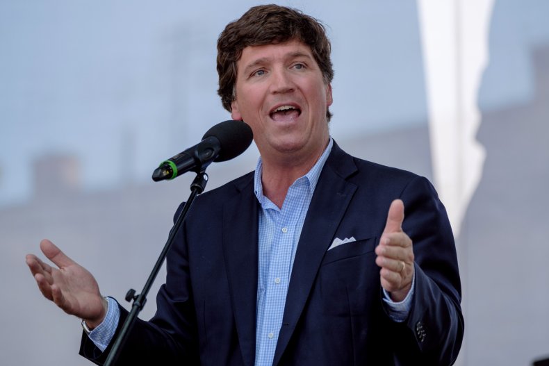 Tucker Carlson pictured in Hungary