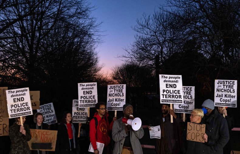 Protesters gather at Martyrs Park