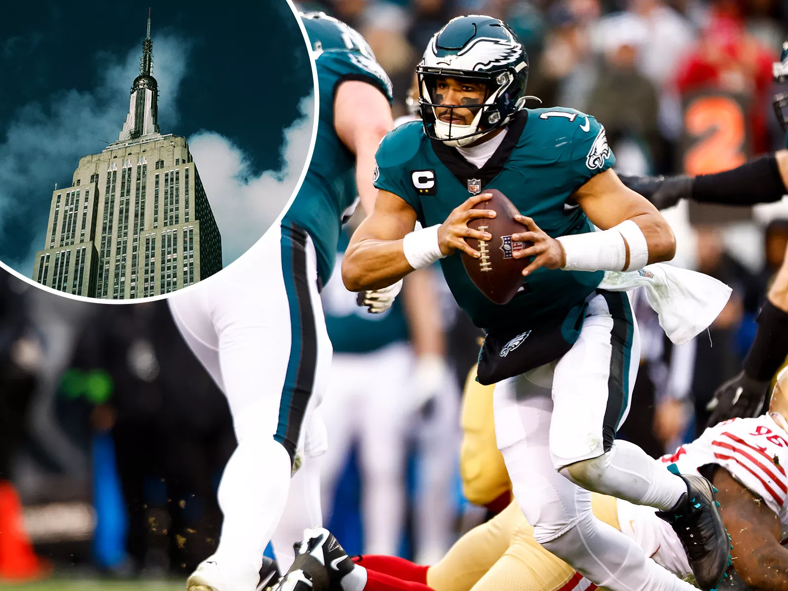 New York Fans Are Pissed At The Empire State Building For Lighting Up In Eagles  Colors After They Advance To Super Bowl - Daily Snark