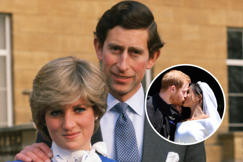 Prince Charles, Princess Diana, Harry and Meghan