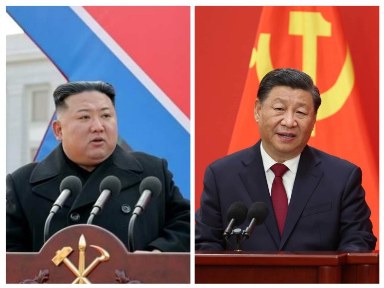 North, Korea, Kim, China, Xi, combination, photo
