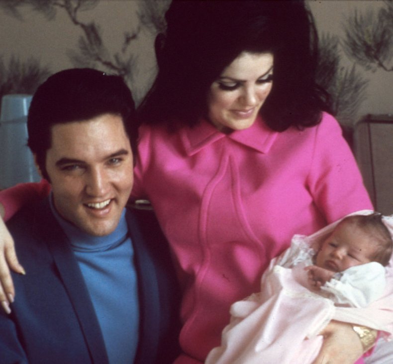 Elvis, Priscilla and Lisa Marie Presley
