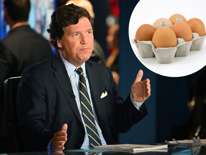 Comp Image, Tucker Carlson and Eggs 