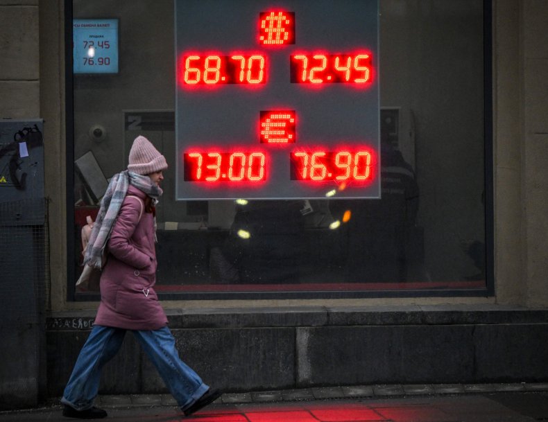 Russian ruble and U.S. dollar
