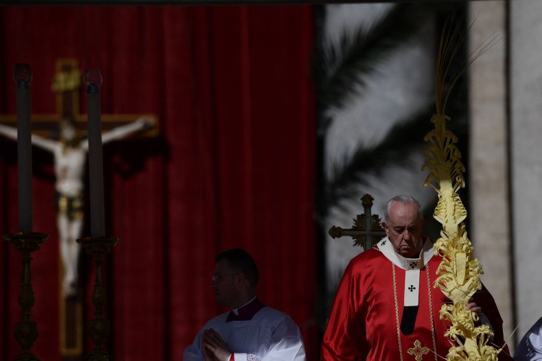 Pope on Palm Sunday