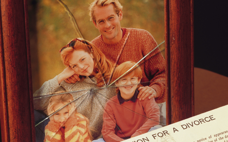 A smashed family photo.