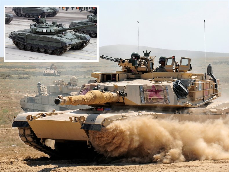  Abrams and T-72 Tanks 