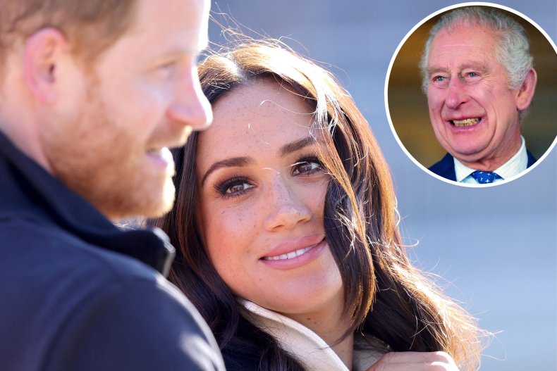 Prince Harry, Meghan Markle With King Charles