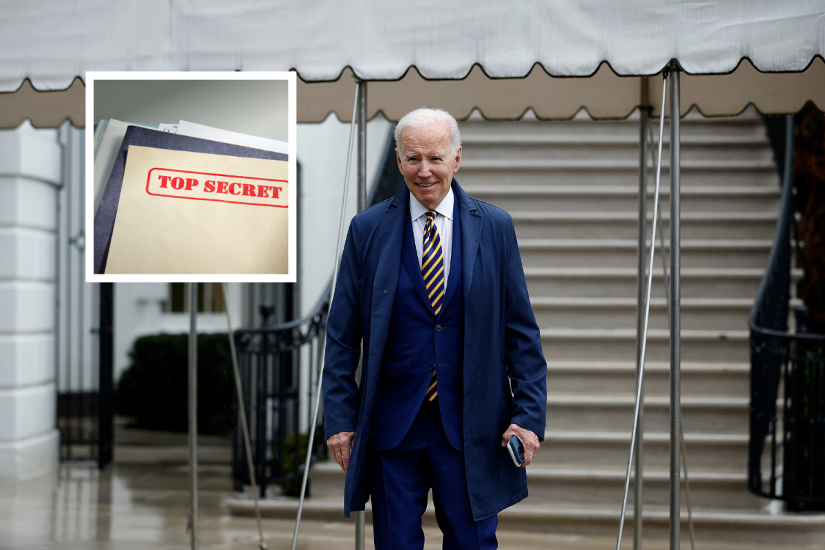 President Joe Biden; top secret folder