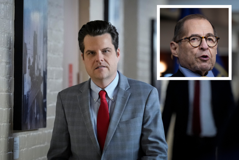 Matt Gaetz with Jerry Nadler inset pic