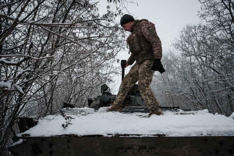 A Ukrainian serviceman