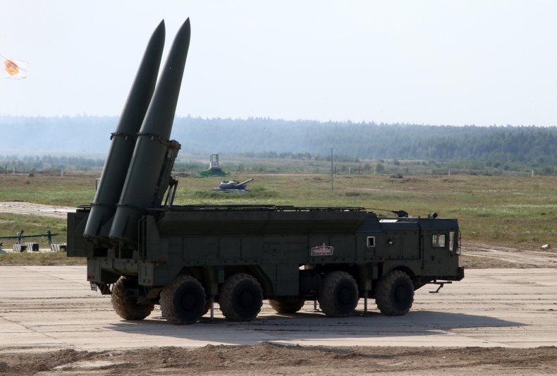 Russian Iskander ballistic missile near Moscow 