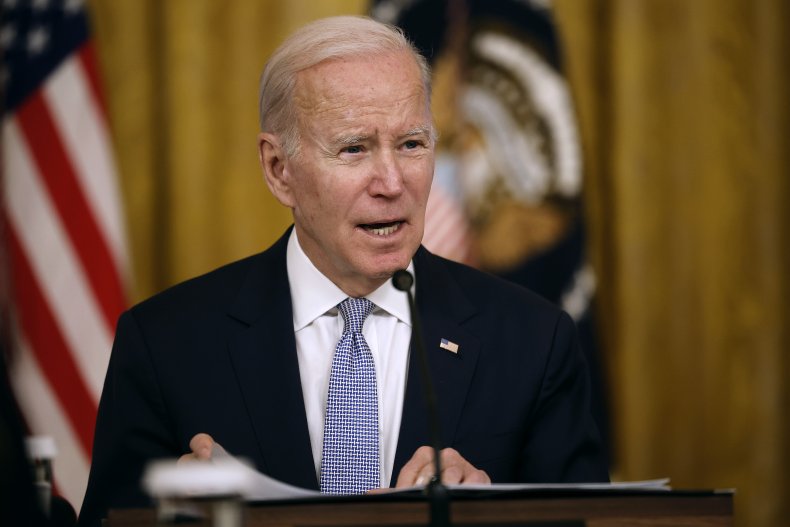 President Biden speaking at the White House