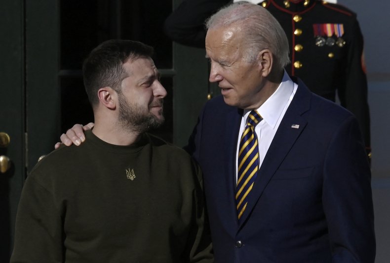 U.S. President Joe Biden welcomes Zelensky