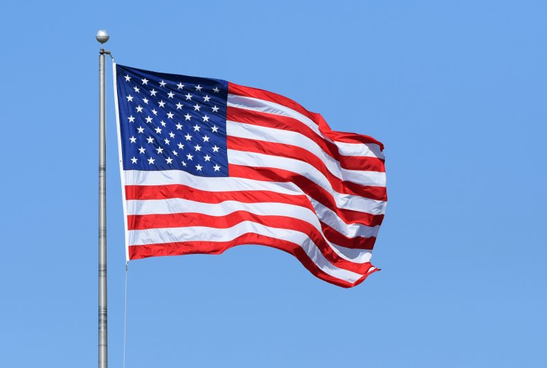 A detailed view of the American Flag