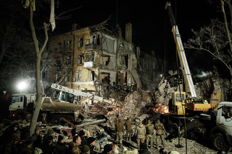 Russia missile strike Ukraine apartment Kramatorsk damage