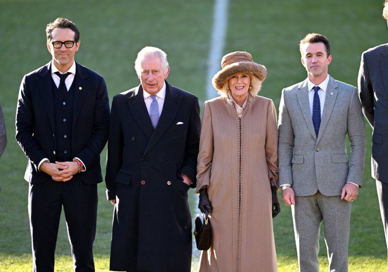 King Charles, Queen Camilla, Ryan Reynolds Wrexham