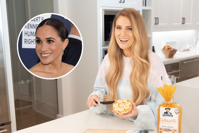 Megan Trainor and Meghan Markle inset