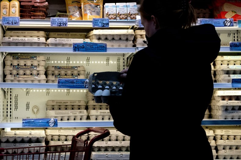 Egg cartons in U.S. retail shop
