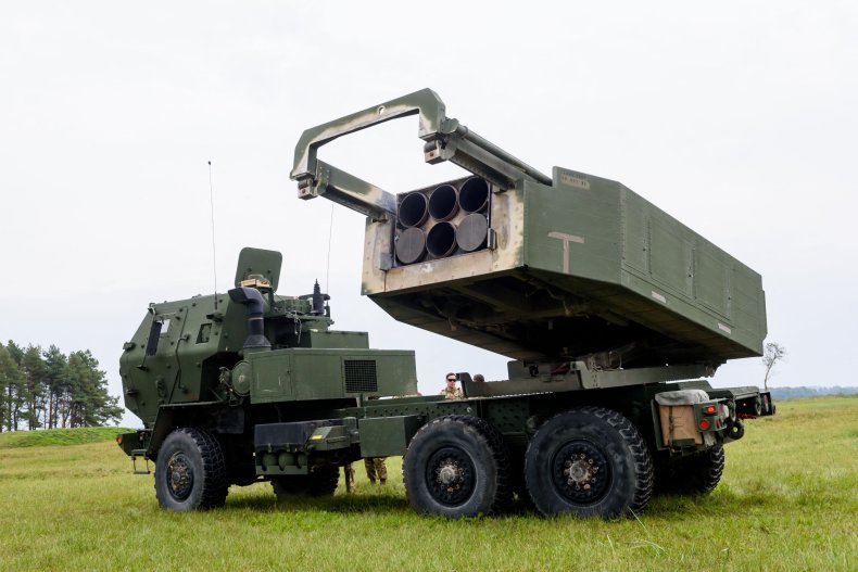 A HIMARS rocket launcher