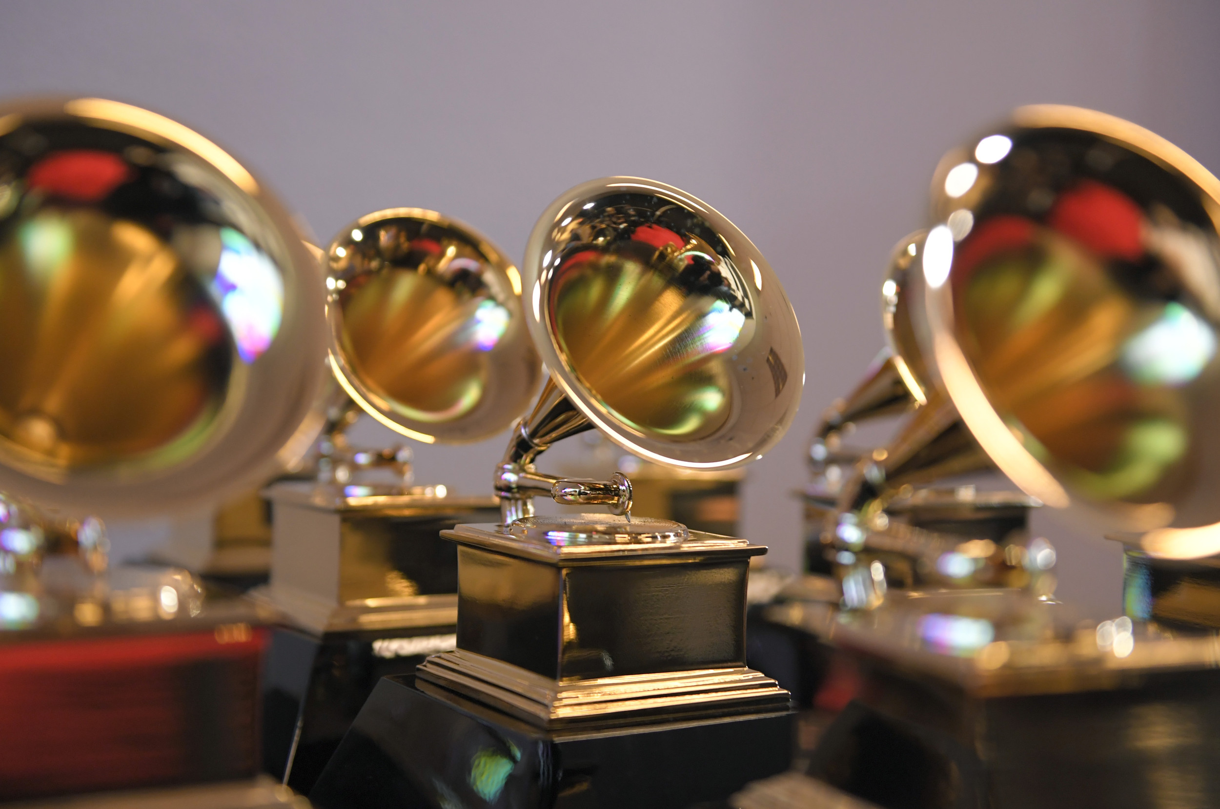 Grammy Trophies Press Room Las Vegas 2022