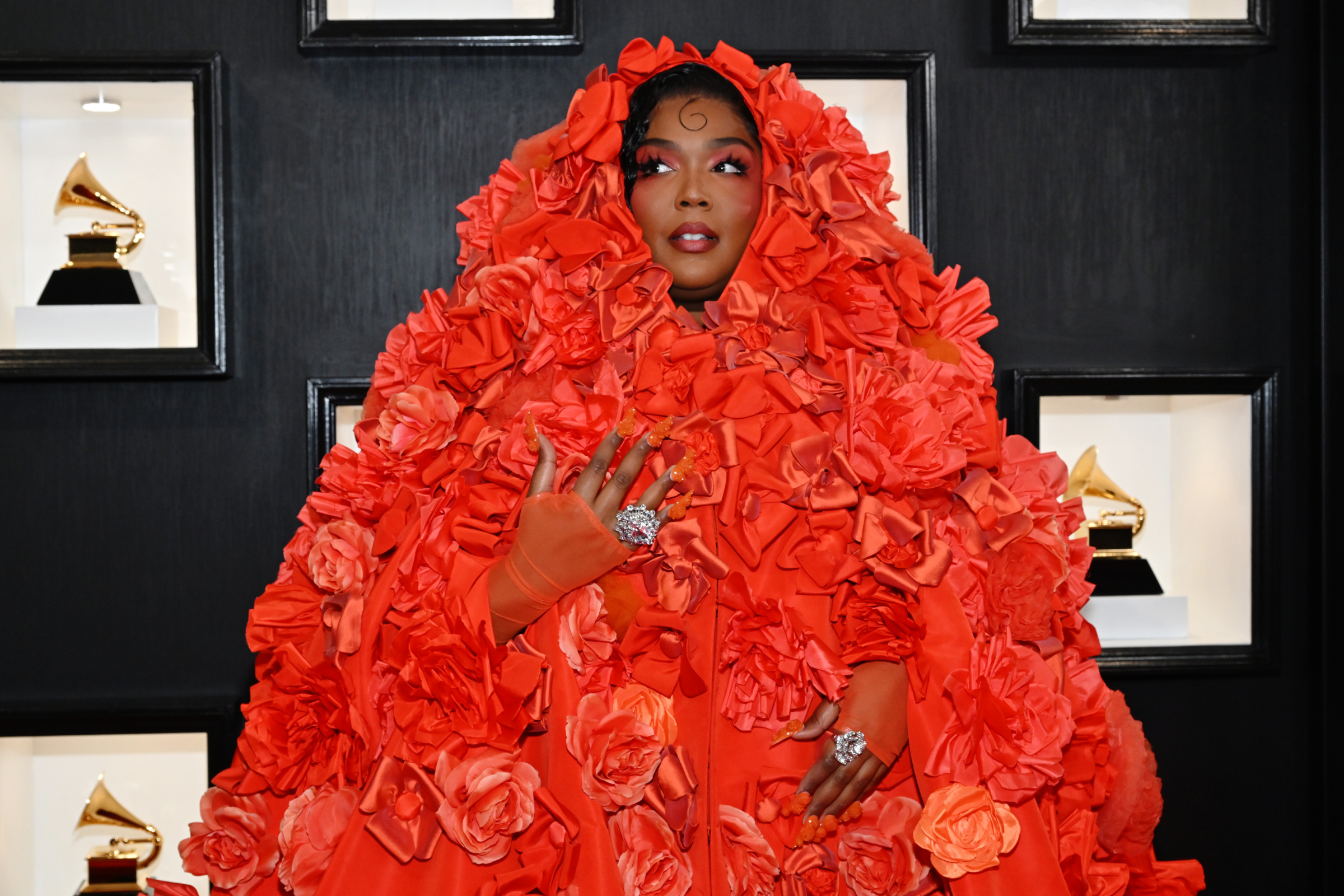 Lizzo's VMAs 2022 red carpet look sparks memes