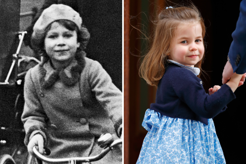 Princess Charlotte and Queen Elizabeth II