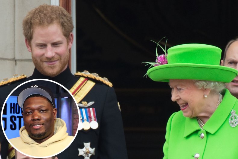 Prince Harry, the Queen and Michael Che