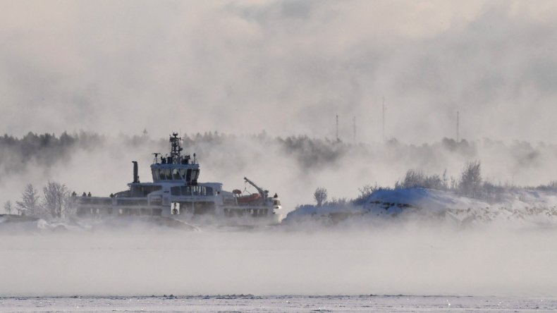 Sea Smoke Caused By Cold Air