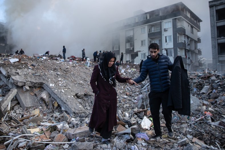 Turkey earthquake destruction