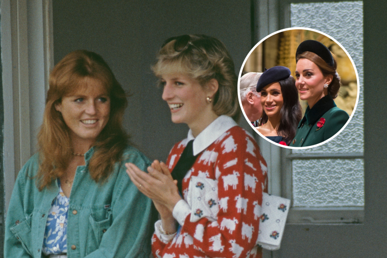 Princess Diana, Fergie, Meghan and Kate Middleton