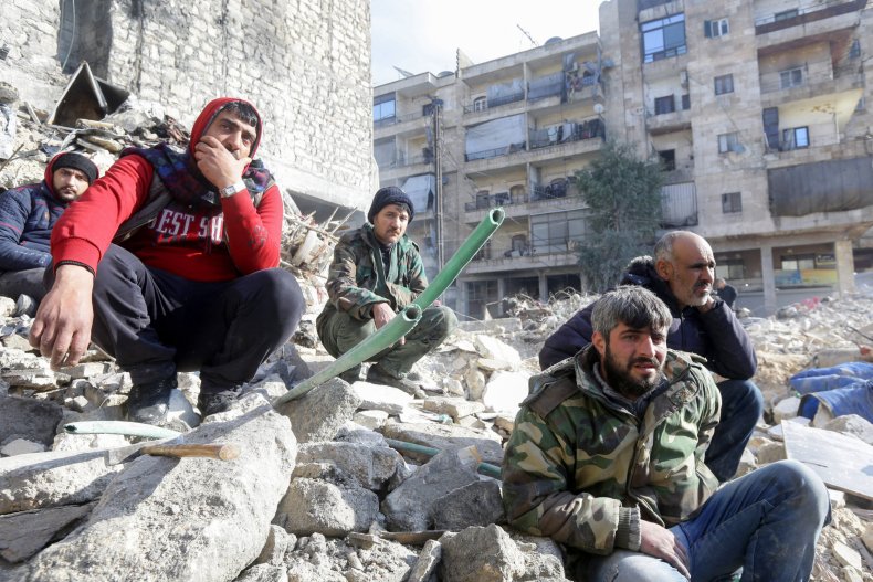 Rescue, efforts, after, earthquake, in, Aleppo, Syria