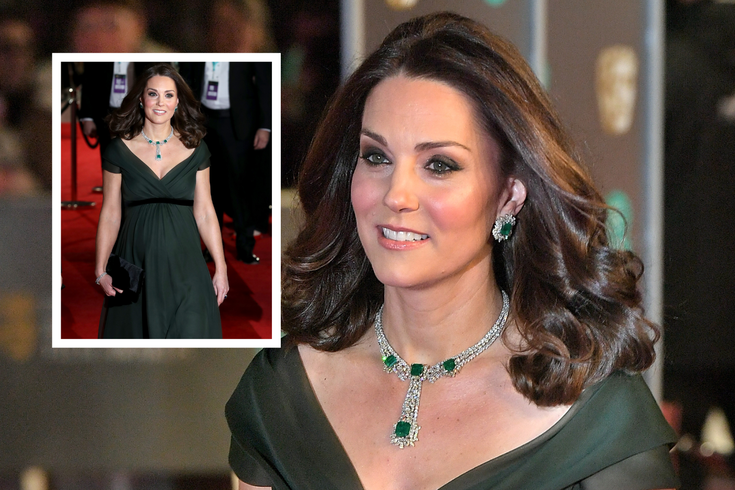 Kate Middleton stuns in white gown and Princess Diana's earrings at the  BAFTAs - Mirror Online