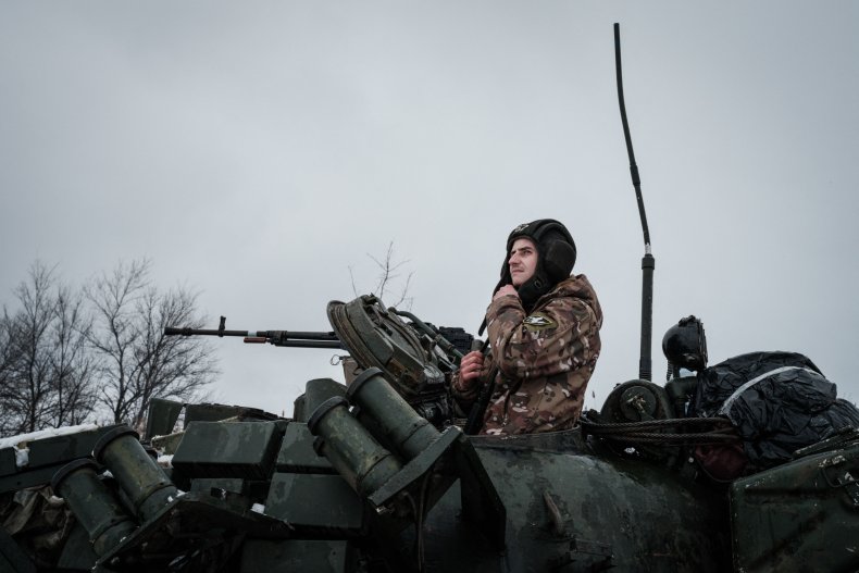 Ukraine tanker near Donetsk Donbas Russia invasion